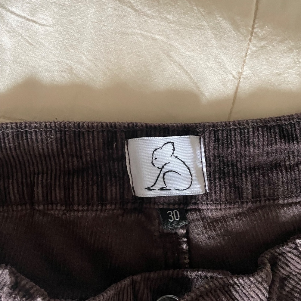 Kuwalla Tee Men's Corduroy Straight Leg pants - Brown - M30 - Picture 3 of 6